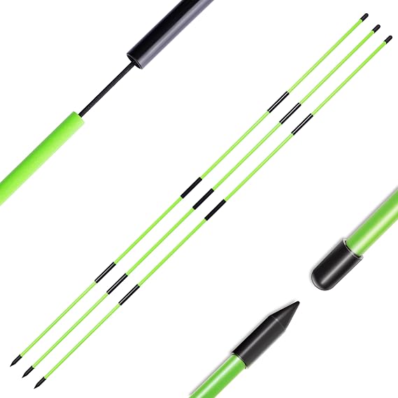 CHAMPKEY 3-Pack Collapsible Golf Alignment Sticks 46" - Professional Training Aid for Aiming, Putting & Posture Correction