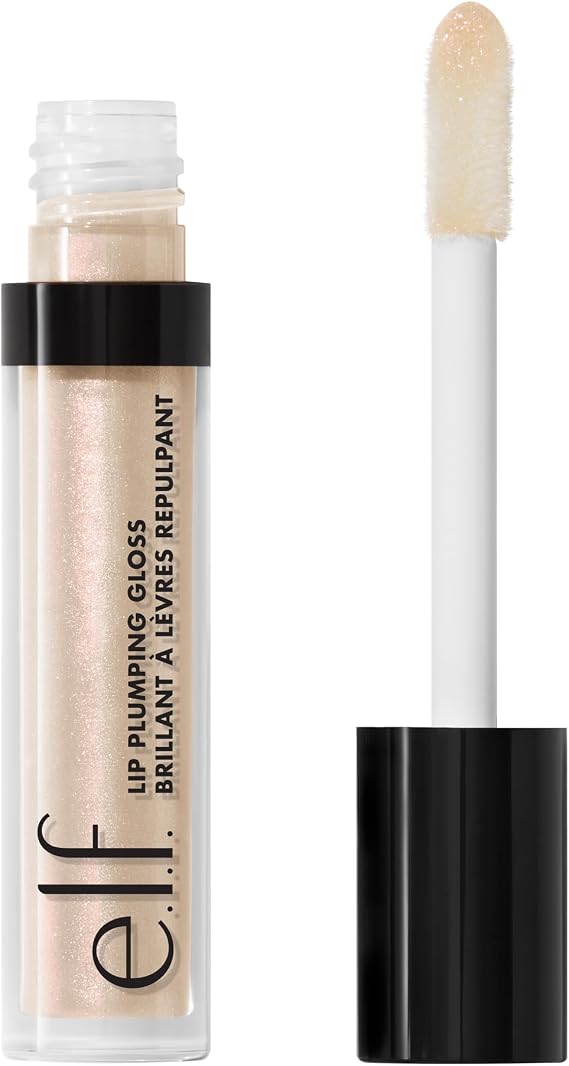e.l.f. Lip Plumping Gloss, High-Shine Sheer Colour, Hydrates & Creates Fuller Lips With Vitamin E, Vegan & Cruelty-Free, Sweet Salmon