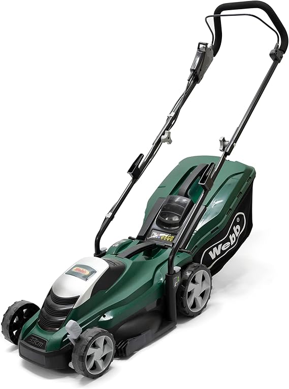 Webb Classic WEER33 Electric Rotary Lawnmower with 5 Cutting Heights, 33cm Cutting Width and 35L Collection Bag - Voted Best Buy Budget Mower by BBC Gardener’s World -