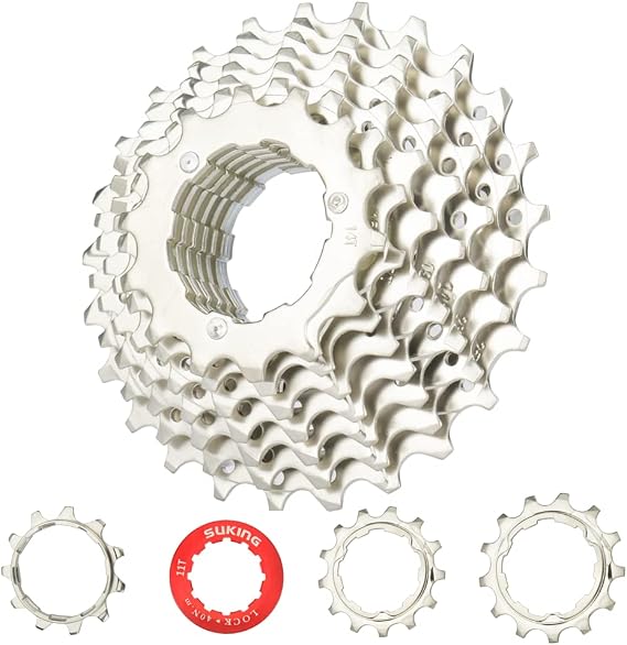 CYSKY 10 Speed Cassette 11-25T/11-28T/11-32T/11-36T/11-40T/11-42T MTB Cassette Fit for Mountain Bike, Road Bicycle, MTB, BMX (Light Weight)
