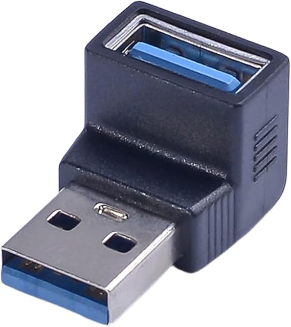 Durability USB3.0 Right Angled Extension Adapter Supports Stable Connection and Easy Installation Fast Speed USB Male to Female Extension