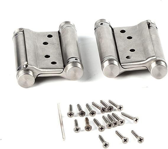 Double Action Spring Hinge Stainless Steel Hinge for Swing Door, Compact Freegate Cafe Door, 2Pcs 3'' Inch