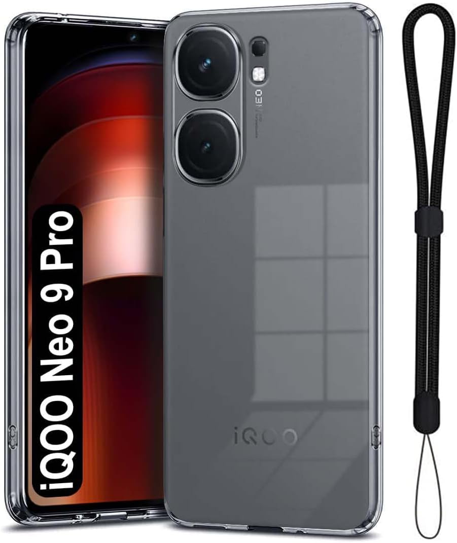For vivo iQOO Neo9Neo9 Pro Case, Protective Cover, Clear ZENGZOUZTPU Made, Soft, Soft Touch, Full Protection, Camera Protection, Shockproof, Yellowing Prevention, Thin, Lightweight, Fingerprint
