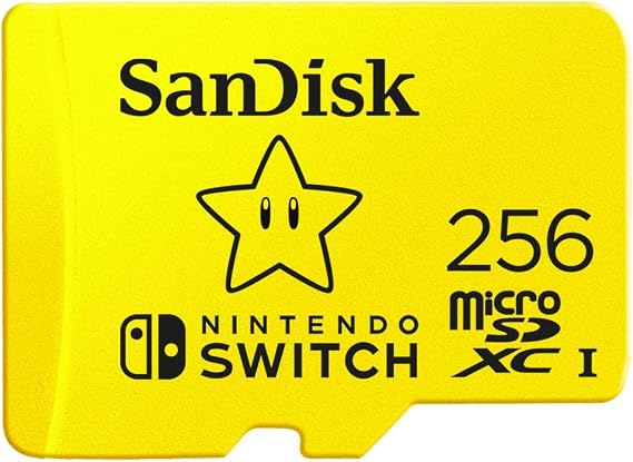 SanDisk microSDXC UHS-I Speicherkarte für Nintendo Switch 256 GB (U3 Class 10 100 MB/s Übertragung mehr Platz für Spiele)