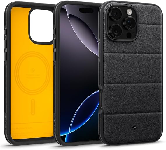 Spigen Caseology iPhone 16 Pro Max ile Uyumlu MagSafe Kılıf Athlex Mag Active Black - ACS08046