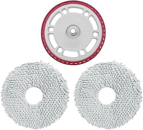 Mop Cloths with Replacement Holder, Mop Plate Fits for Ecovacs for Deebot T30C Omni/T50 Pro Omni/N30 Pro Omni/T30 ProOmni Robot Vacuum Cleaners(Red)