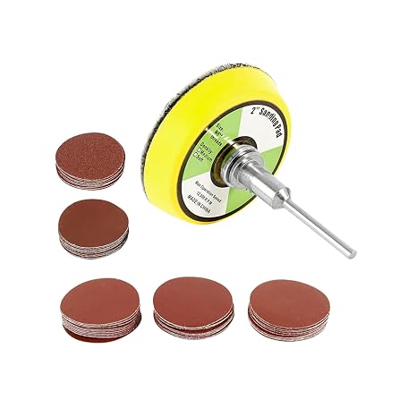 Pimli Mini 53'lü Cırt Zımpara Seti 50 mm Taban Matkap Uyumlu 80 120 320 600 800 Kum Karışık Grit