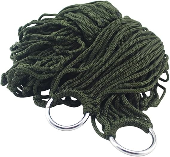 Portable Camping Hammock Breathable Nylon Rope Net Bed for Travelling