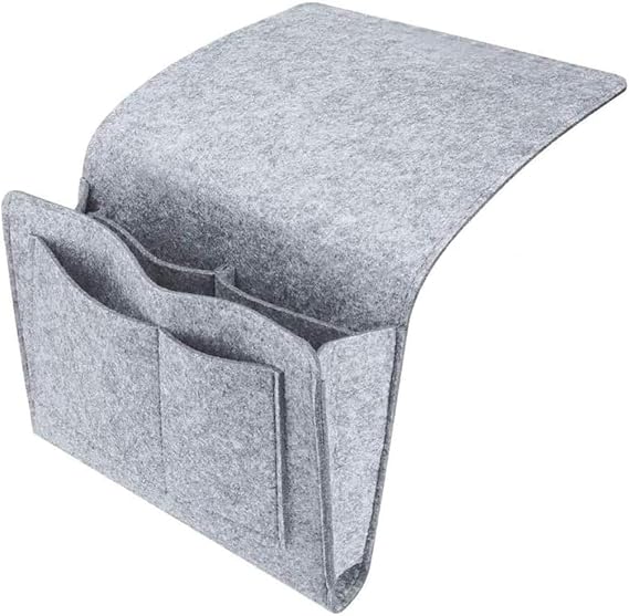 Esteopt Felt Bedside Storage Hanging, Pockets Bunk Bed Storage Bag Bedside Organizer Caddy For Room (Grey)