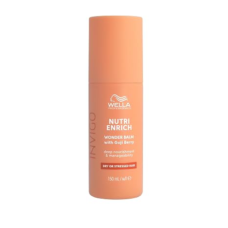 Wella Professionals Invigo Nutri Enrich Nutrition Balm Nourishes Dry and Damaged Hair -Anti Frizz -Vitamin E -Goji Bays 150ml