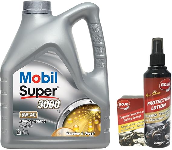 Mobil Super 3000 X1 5W40 Motor Yağı 4 L + 00117 Gojo Araç Bakım Seti