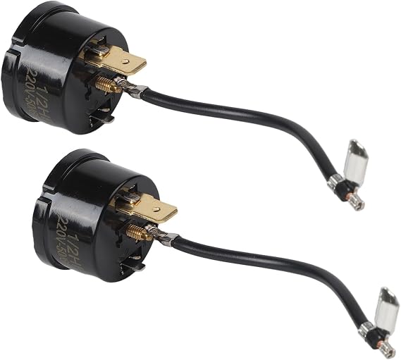 2 Pack 2HP 1500W Compressor Thermal Protector for AC Unit Dehumidifier Fridge, Lightweight Metal Overload Safety Switch