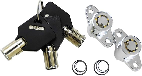 Motorcycle Hard Saddlebag Locks Set with Keys Compatible with Harley Touring Electra Glide Road Glide Street Glide Road King 2014-2018