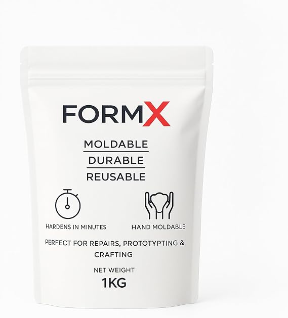 FormX Hand Mouldable Reusable BioPlastic (1kg) - Simple to Use, Non-Toxic Polymorph for Crafts and DIY