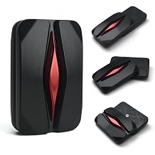 Breakthrough Fidget Slider, Trackless Fidget Slider for Fancy Play, EDC Fidget Toys Adults Sensory Toys Home Office Executive Desk Toy Gift for ADHD/ADD/Autism (Black/Red)