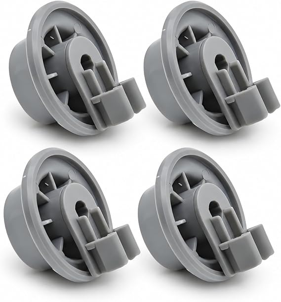 4 Pcs Dishwasher Lower Rack Wheel Replacement Parts