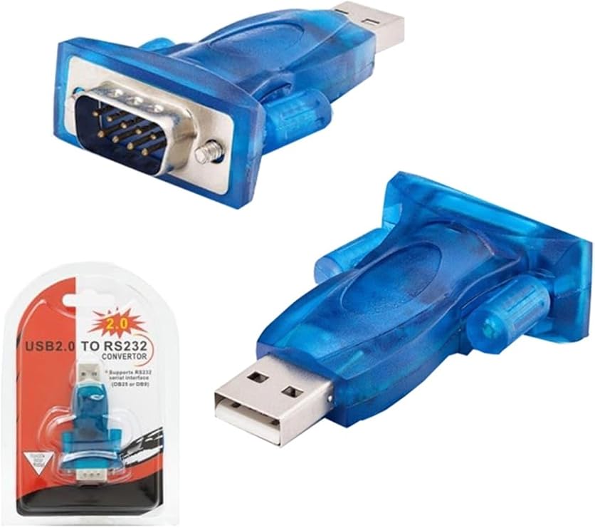 USB To RS232 Erkek Çevirici Adaptör DB9 9 Pin Seri Çevirici USB 2.0 Dan RS232 Portuna Çevirici Mavi, Drwlrs23221x