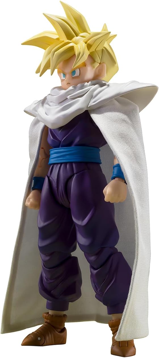 TAMASHII NATIONS S.H. Figuarts Dragon Ball Z Super Saiyan Son Gohan - The Warrior Who Surpassed Goku - about 4.3 inches 110 mm, PVC & ABS & Cloth, Pre-painted Articulated Figure