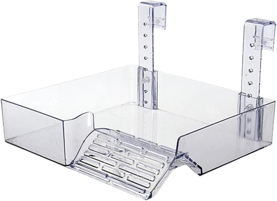 Hanging Turtle Resting Basking Platform, Acrylic Reptile Tank Ladder, Transparent Turtle Tank Dock Floating Decor Reptile Habitat for Amphibians, L