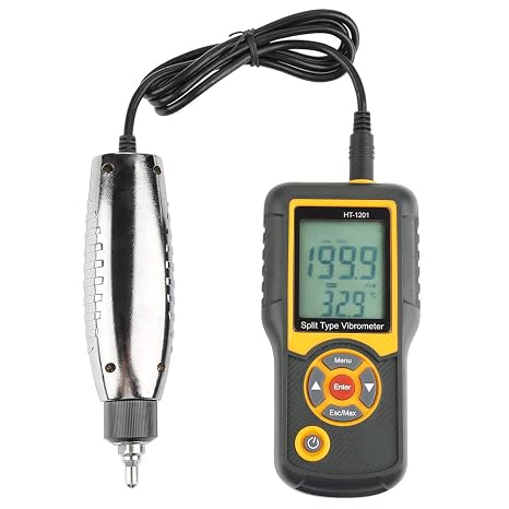 Human Vibration Frequency Meter, Digital Split Type Vibration Meter Tester Acceleration Sensor Gauge Digital Split