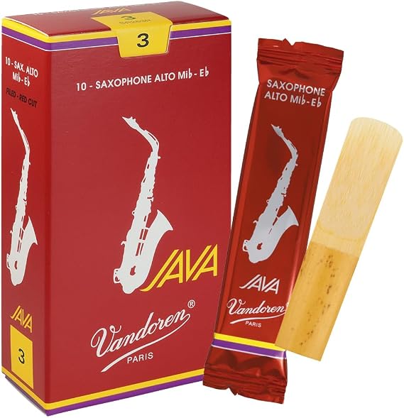 Vandoren Java RED Alto Saxophone Reeds - Box of 10 - Strength 3