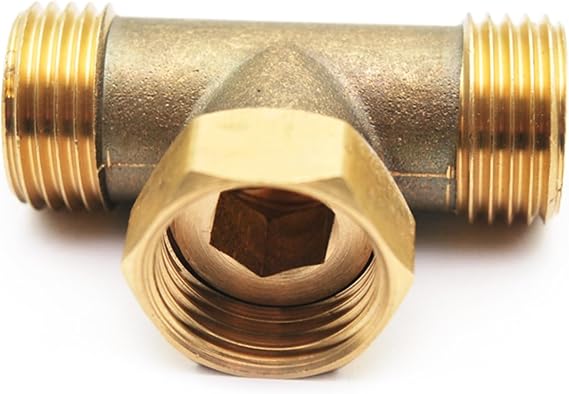 3 Knobs Brass Mixing Valve Diverter Thermostatic Shower Faucet Tap Temperature Control Thread Screw or Intubation 2/3/4/5 Way, Brass Cartridge, Triple Handle, Auto Thermostat (3 Way Elbow)