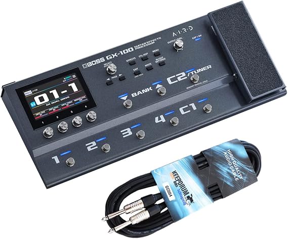 Boss GX-100 Multi-Effects Device + Keepdrum Jack Cable