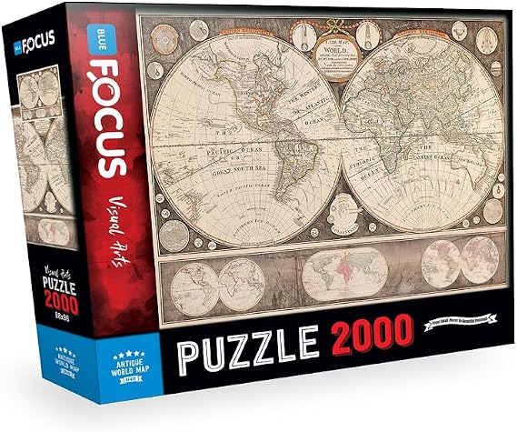 Blue Focus 2000 PARÇA - ANTIQUE WORLD MAP (ANTİK DÜNYA HARİTASI)