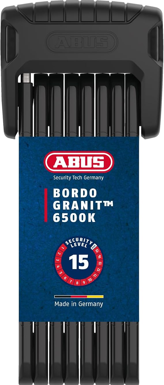 ABUS Bordo Granit 6500K Folding Lock with SH Bracket, 120 cm