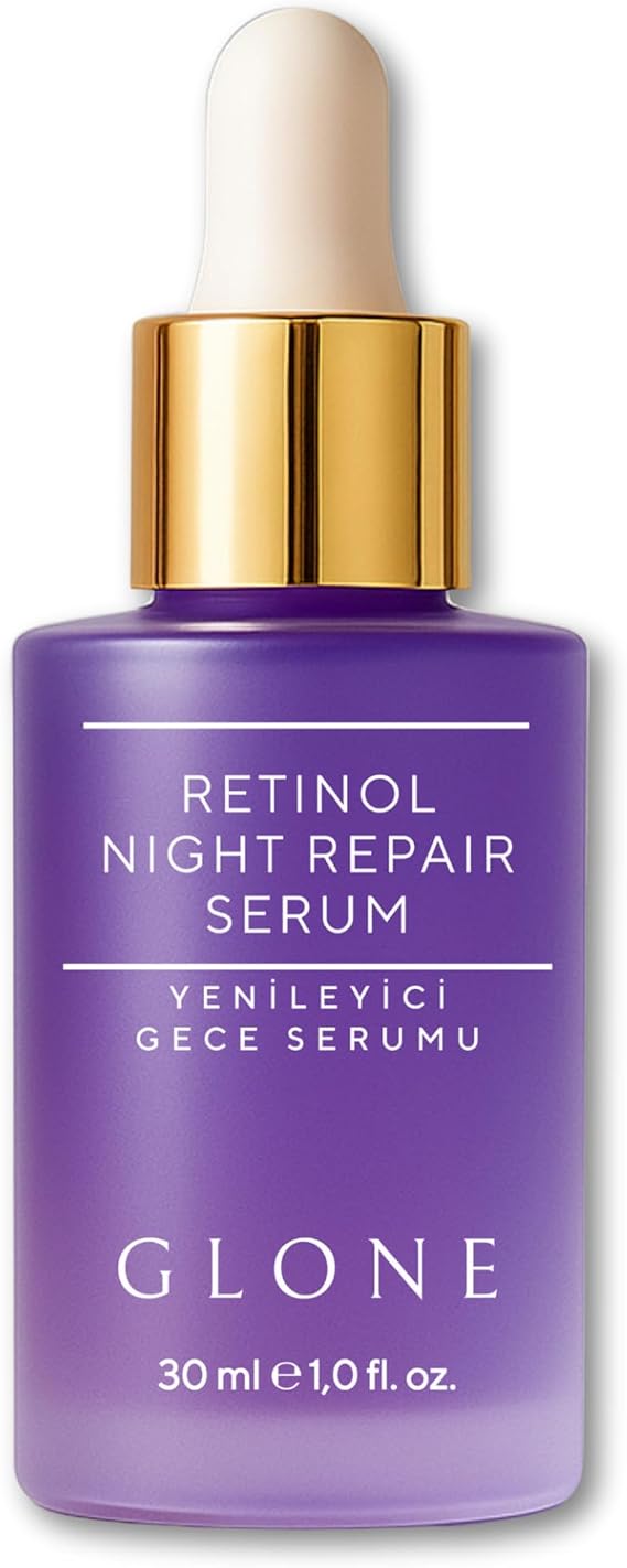GLONE Retinol Yenileyici Gece Serumu 30ml | Retinol, Niacinamide & Hyaluronik Asit İçeren Anti-Aging Serum