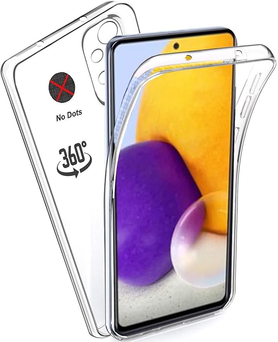 KP TECHNOLOGY Galaxy A72 Case - (360 Front + Back Protection) Full Complete Protection For Samsung Galaxy A72 Gel Case - Clear