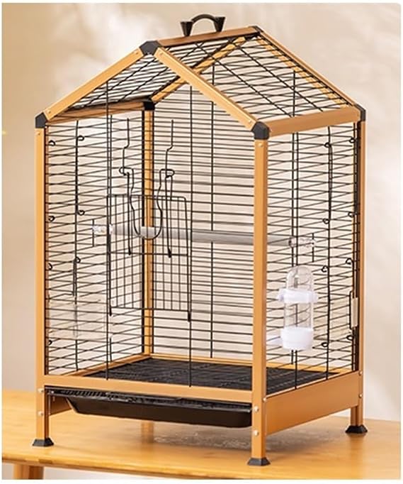 Bird cage Bird Cage Parrot Cage Household Bird Horizontal Silk Villa Cage Beautiful and Easy to Clean Outdoor bird cage