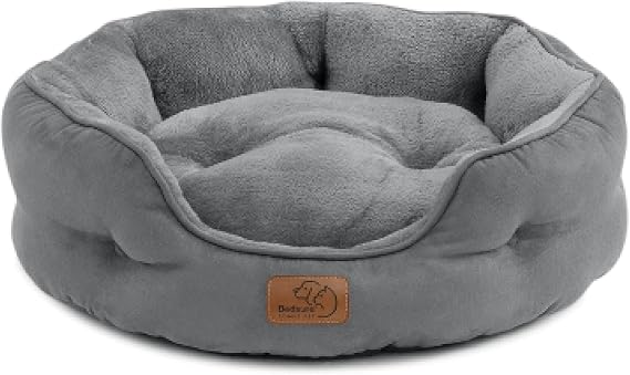 Bedsure Large Washable Cat Bed – Round Non-Slip Interior for Kittens and