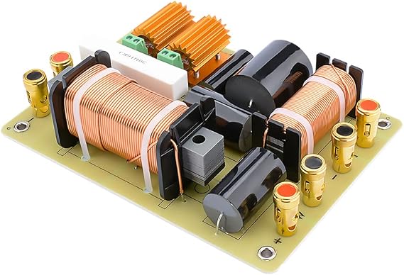 2-Way Audio Crossover Tweeter Base Speaker Crossover Professional Frequency Divider Stage Filter for 15" Speaker
