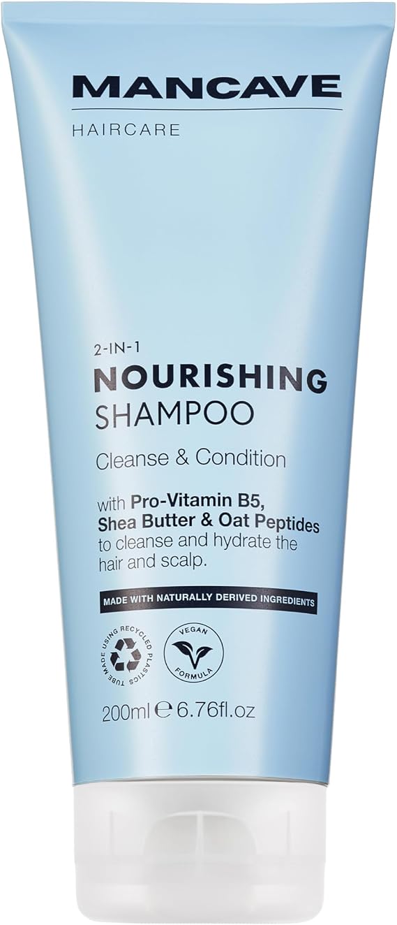 ManCave Nourishing 2-in-1 Shampoo 200ml for Men, Mens Shampoo