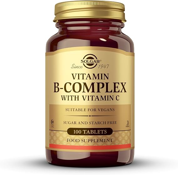 Solgar B-Complex with Vitamin C I Vanilla Flavor | 100 Tablets