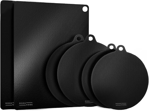 MoreCore Induction Hob Protector Mat – Glass Cooktop Cover Set of 6