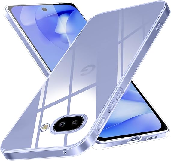 Compatible Google Pixel 9a Case, Clear, Thin, TPU, Shockproof, Fingerprint, Scratch-Resistant, Lightweight, Popular, Clear