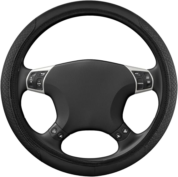 Car Steering Wheel Covers Soft Leather Universal Steering Wheel Cover Black