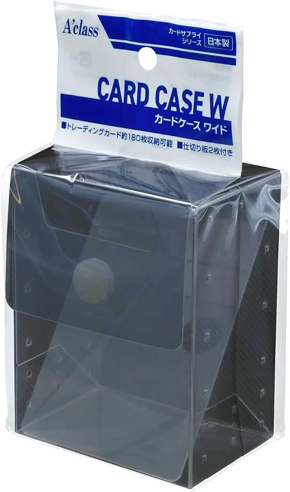 Acclass Card Case W Clear Black, Deck Case / Card Storage / Separator Included, Made in Japan