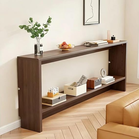 Slish Adjuble Height Console Table with Sto - Versatile Sofa Side Table for Living Room, Hallway & Entryway - Sturdy Accent Table (150x10x70cm)