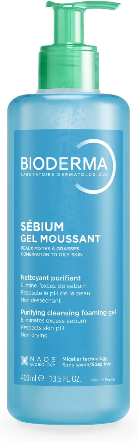 Bioderma Sebium Karma, Yağlı ve Akne Eğilimli Ciltler için Yüz, Vücut Temizleme Jeli 400 Mililitre