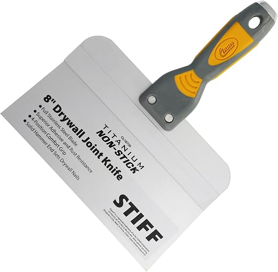 Clauss 18739 8-Inch Titanium Non-Stick Joint Knife - Grey/Yellow