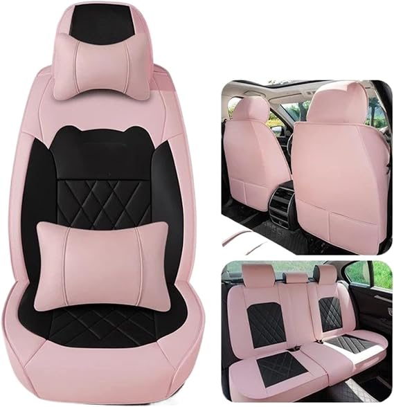 Seat Protector For Kia EV5 For Sportage For Rio 3 4 Accessories Universal Car Seat Cover Car Seat Cover Set(Pink A)