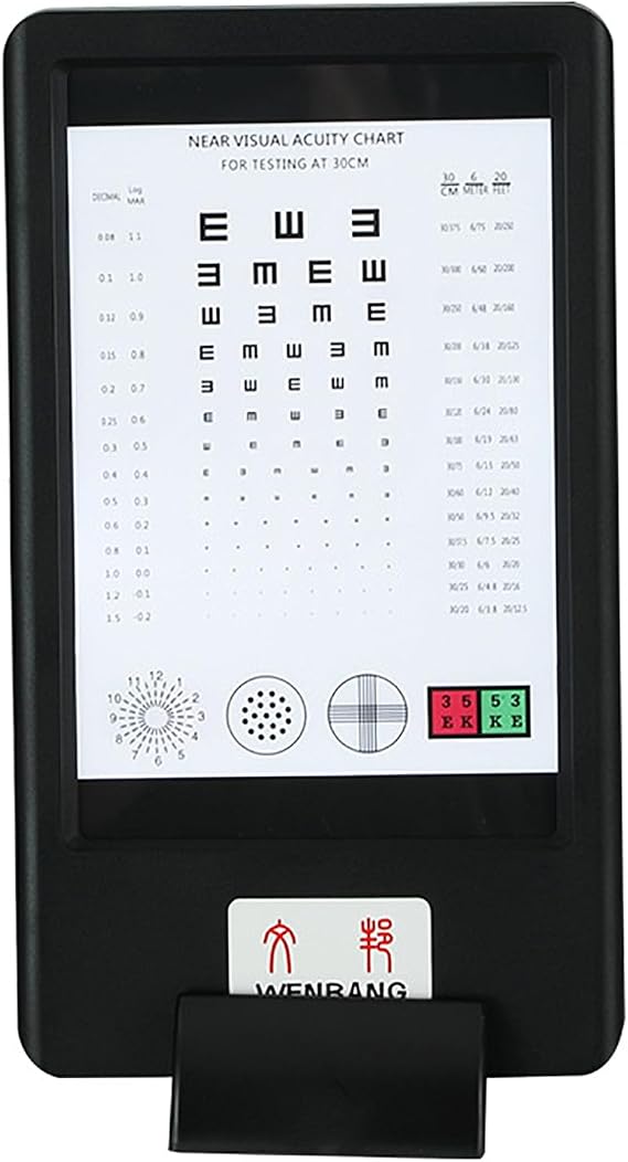 Eye Exams Charts, LED Eye Test Chart with Double-sided Display and 5 Kinds Of Optotypes, 2 Installation Methods, Accurate and Clear Measurement, for Home Hospital Clinic