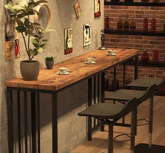 Mutfak Masası Bar Masası Dresuar Makyaj Masası Konsol Raf Peteküstü Raf Metal Ayak Bar Masası Ceviz