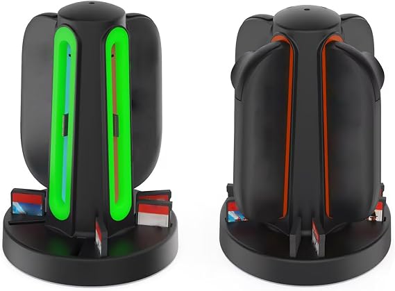 For Game Controller Charging Dock with USB C Cable Fast Station for 4 Controller Station Space Saving