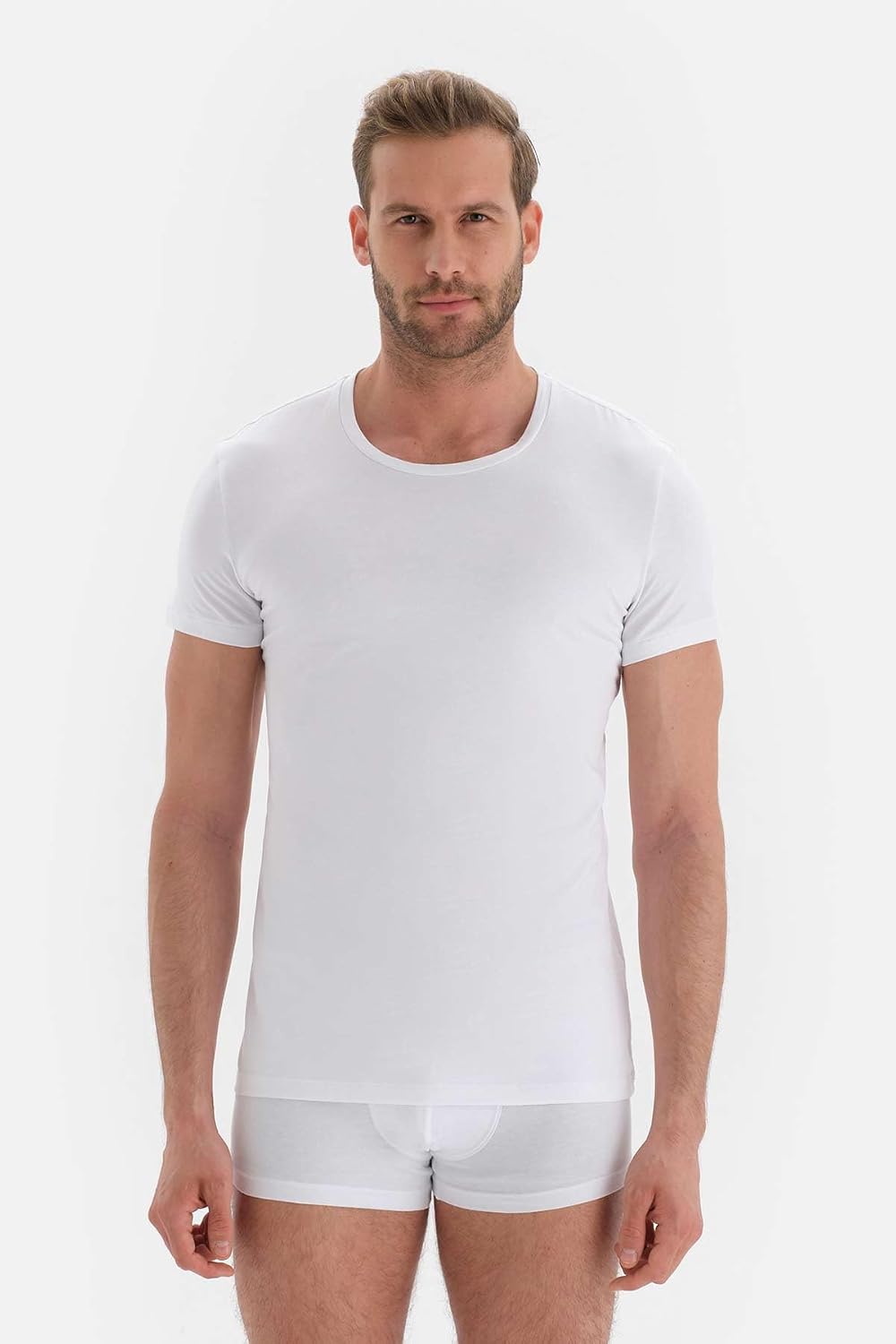 Mountain Men's D5120 Compact O Collar T-shirt, Cotton