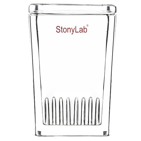 stonylab TLC Developing Tank, Borosilicate Glass TLC Display Chamber Small Dyeing Tank for Thin Layer Chromatography