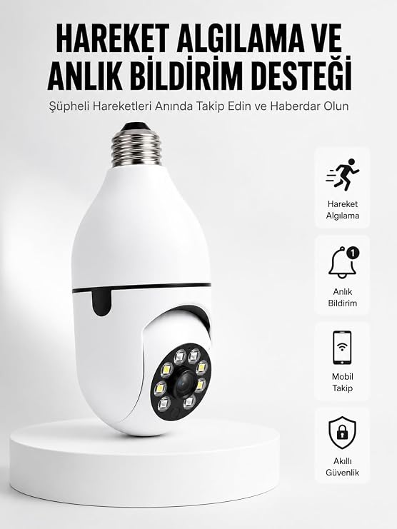 Hareket Algılamalı Kablosuz Akıllı Ev Güvenlik Kamerası Yeni Nesil